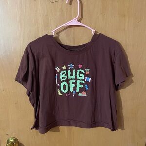 Zumiez Brown Cropped Graphic T-Shirt
